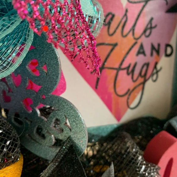 Glitter sparkly square light up wreath - Picture 6 of 9